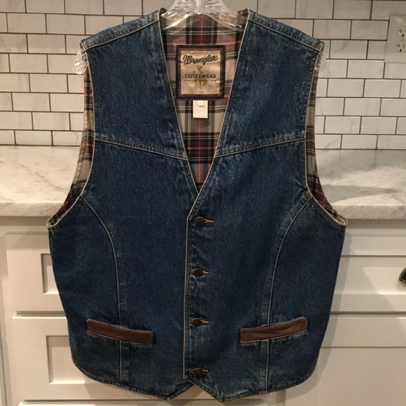 Wrangler Jackets & Coats Vintage Mens Wrangler Denim Vest Size